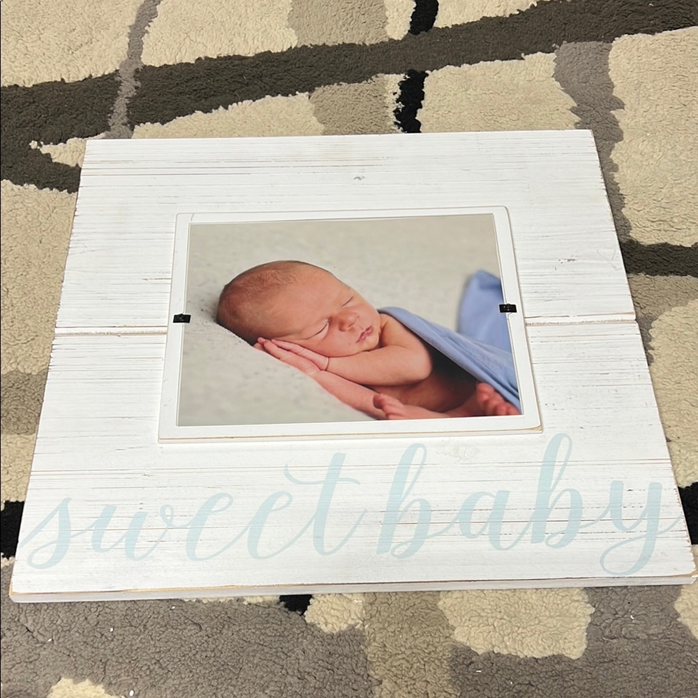 Mud Pie White Rustic Picture Frame
